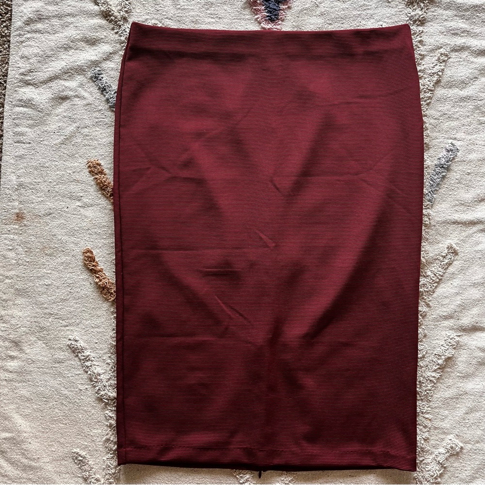 Metaphor Burgundy Pencil Skirt Juniors Size XL office work date